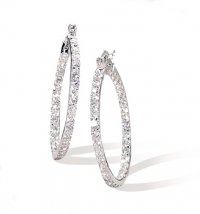 CZ Hoop Earrings Wedding Jewelry